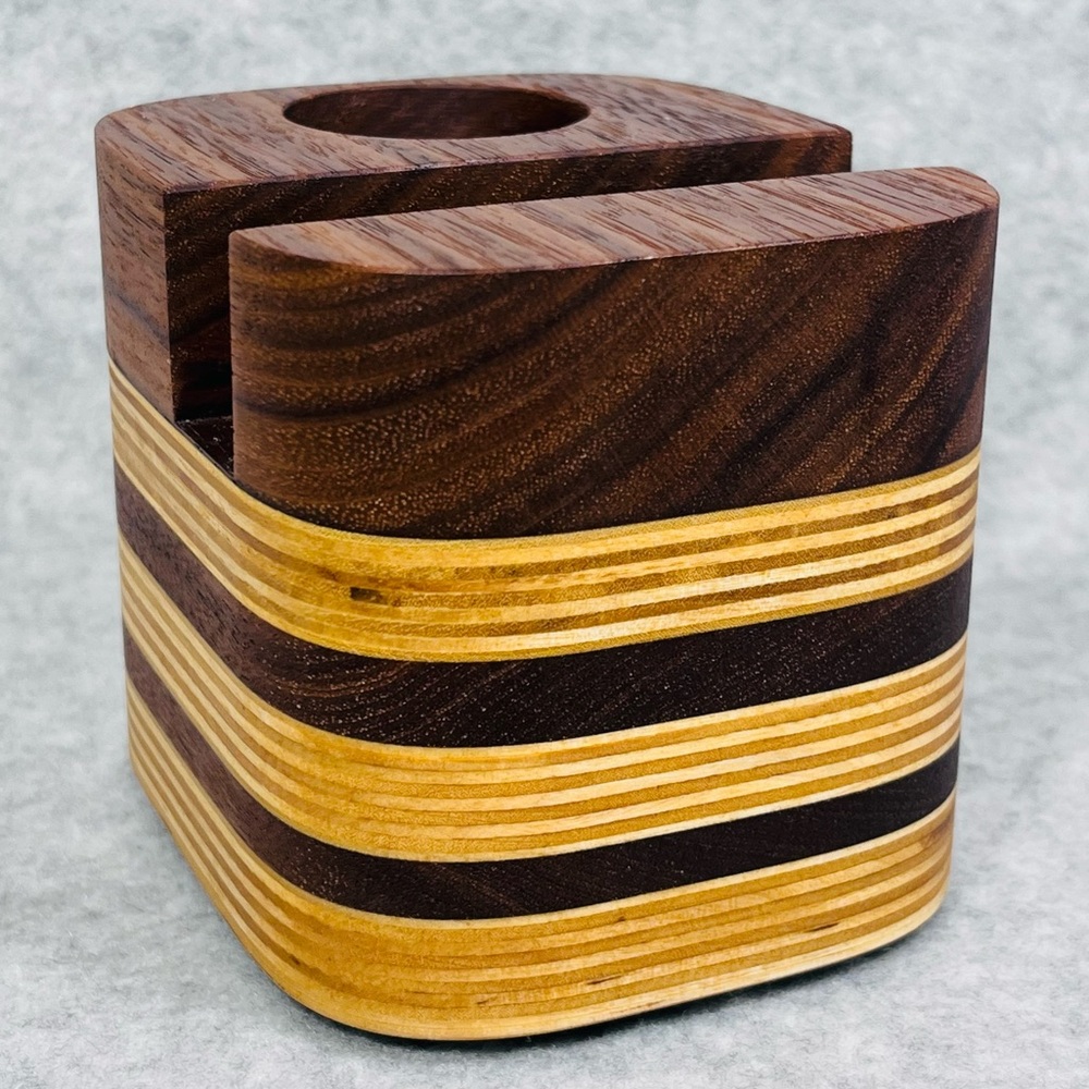 Wood Desk Organizer Pen Holder Handmade Office Pencil Storage‎ Business Cards